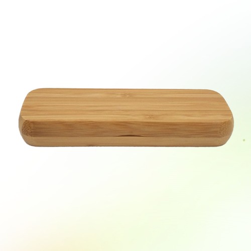 Light brown bamboo pen box - brown,