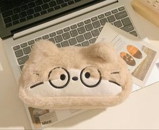 Fluffy cat pen case pouch