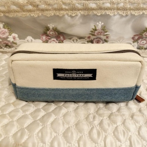 Paco tray pencil case denim - pencil, case,