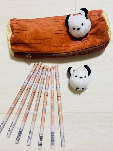 Striped eel pen case pencil - eel,