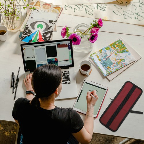 Canvas pencil bag folding - bag,
