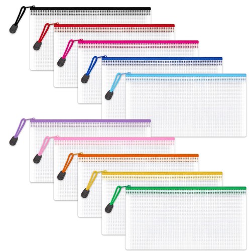 Clear pencil case zipper file - case,